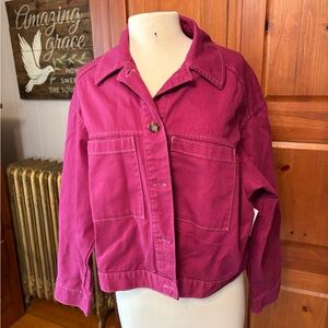 Old Navy Pink Utility Jacket Vibrant and Durable